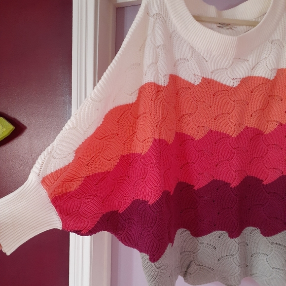 Size Large off-shoulder open knit sweater - Picture 2 of 5